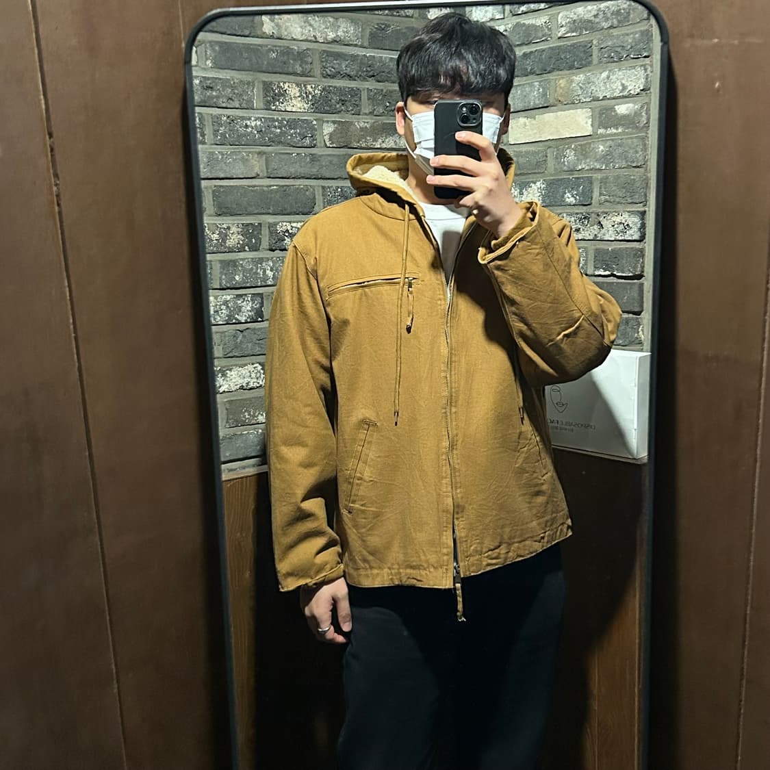 M) USA 워크웨어 덕캔버스 액티브 자켓 브라운 상품이미지8