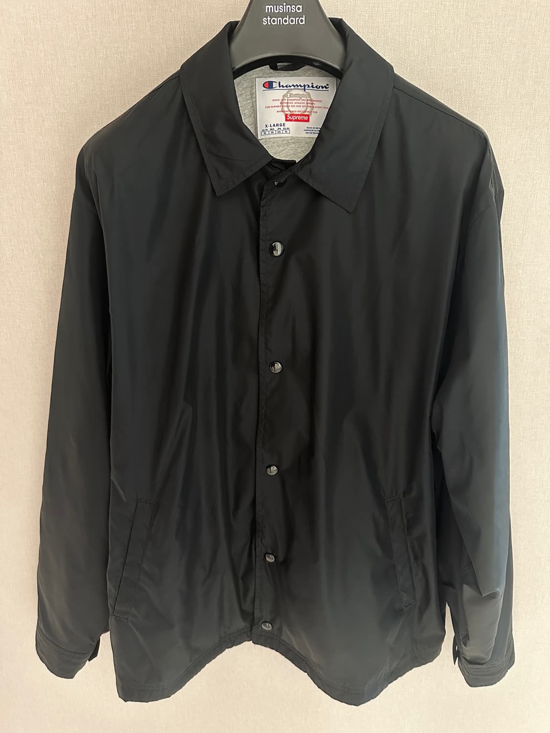 슈프림 챔피온 코치자켓 xl 블랙 상품이미지2