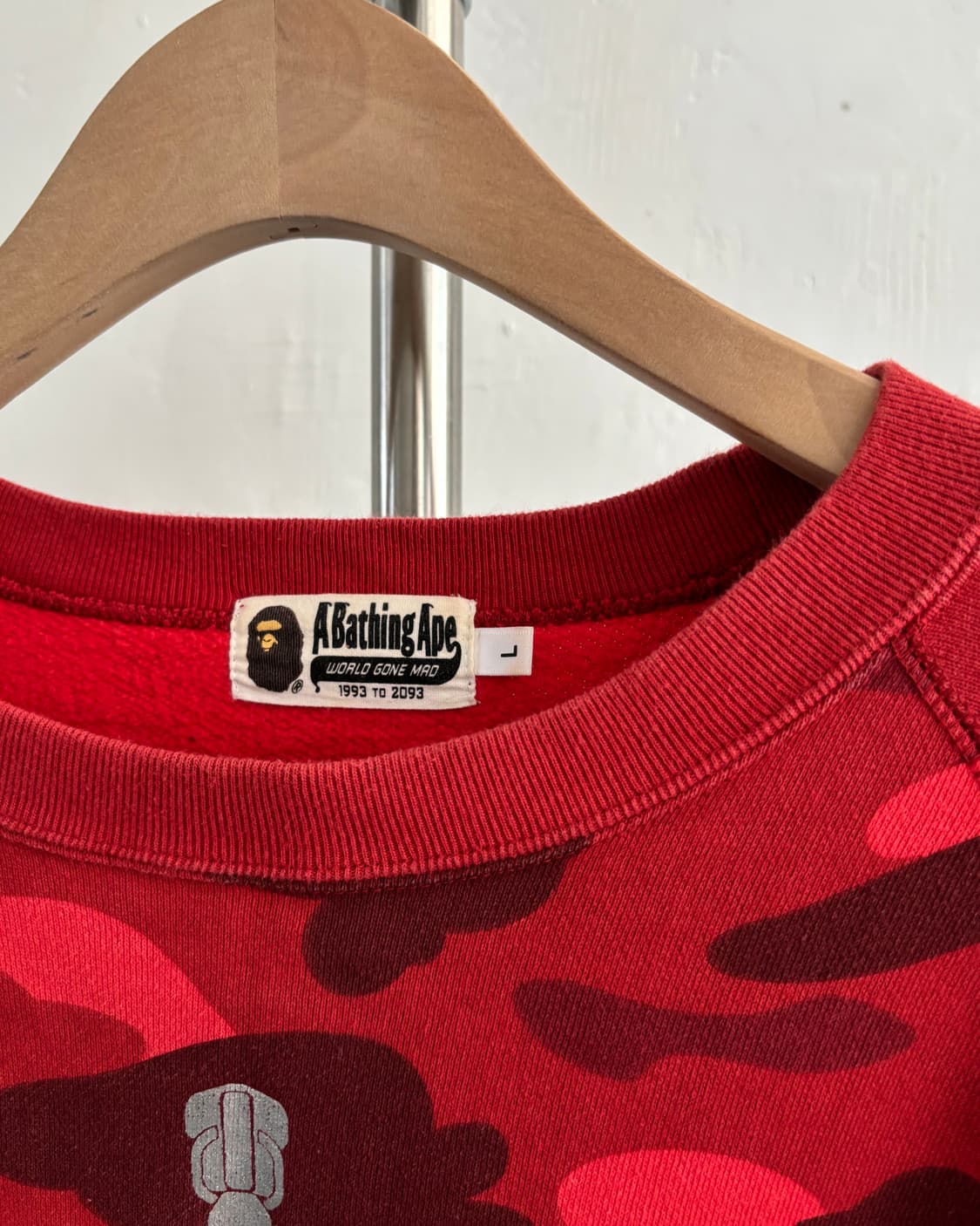 Bape 베이프 레드 카모 샤크 크루넥 맨투맨 상품이미지6