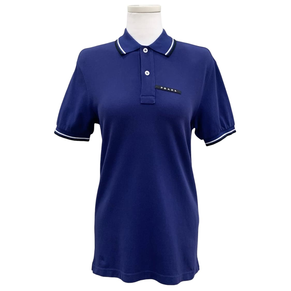 PRADA 프라다 카라 반소매 티셔츠 상품이미지1