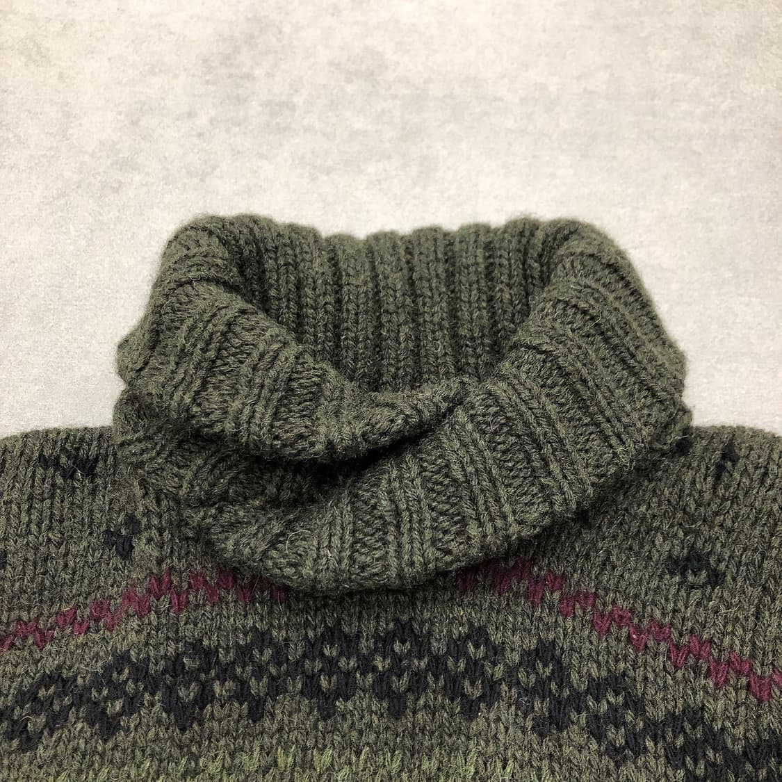 폴로 랄프로렌 핸드니트 울 캐시미어 숄카라 니트 스웨터 M 상품이미지2