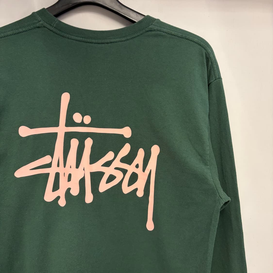 스투시 베이직 빅 로고 그린 롱슬리브 M 상품이미지2