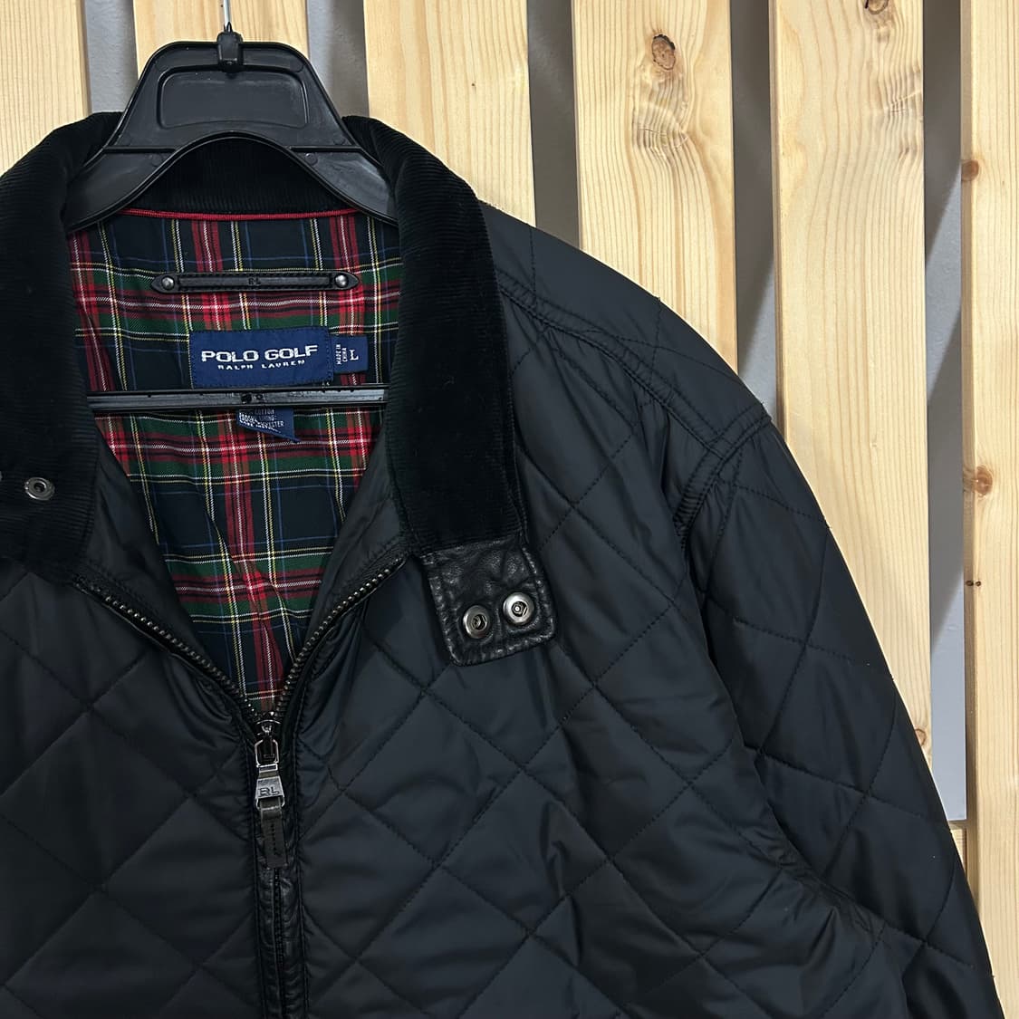 (L) 폴로 골프 퀼팅 자켓 블랙 상품이미지2