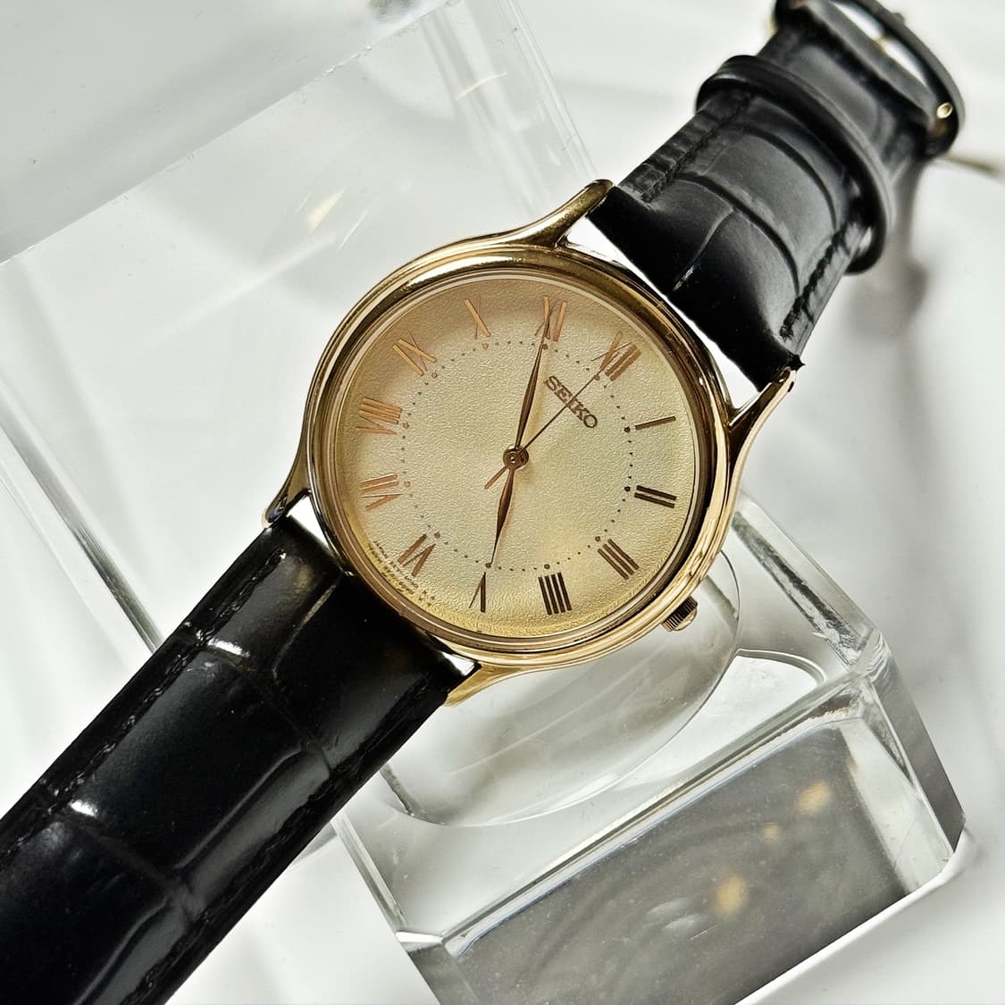 80's90's 세이코 빈티지 로만 인덱스 라운드 워치 상품이미지6