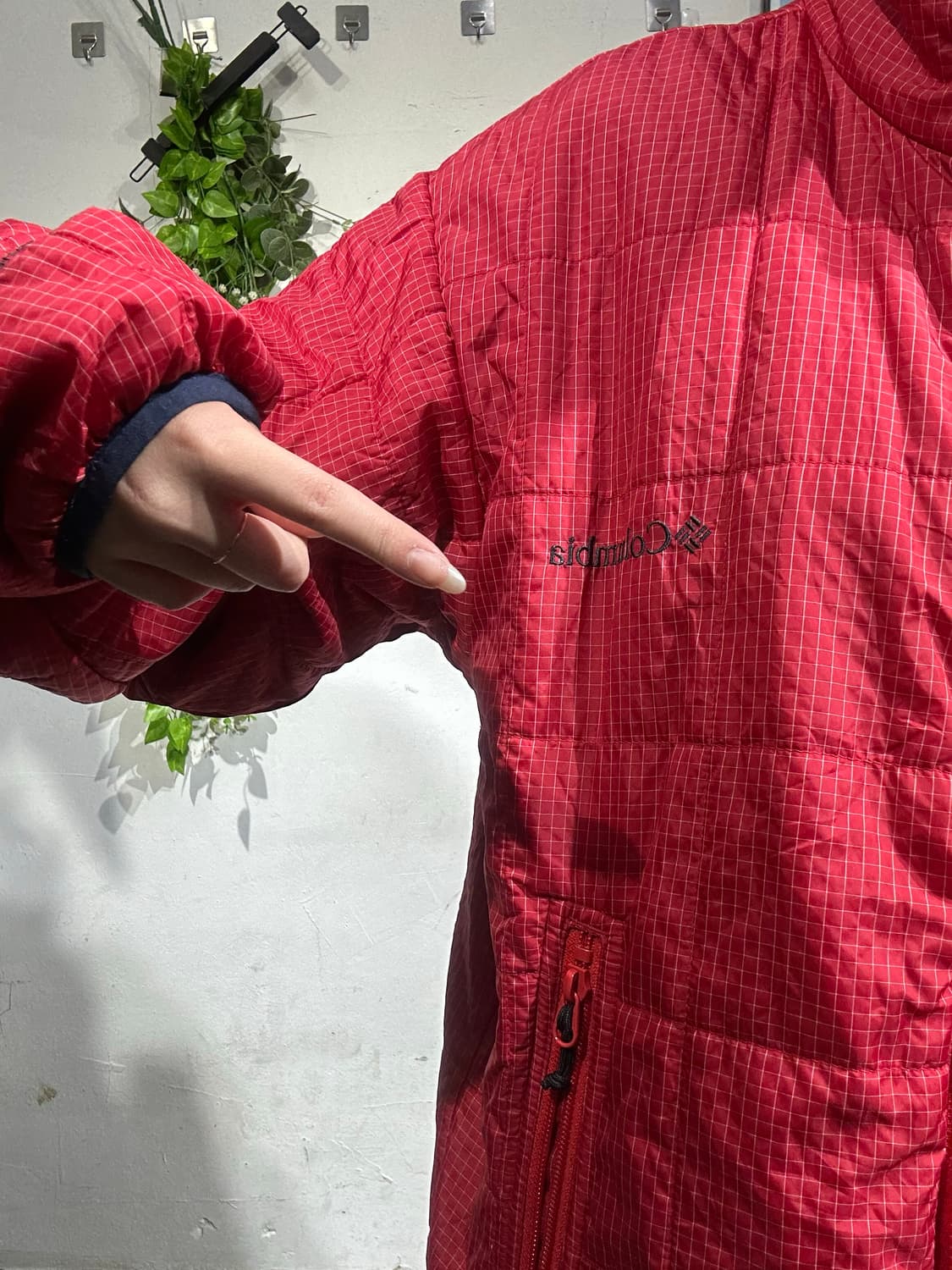 컬럼비아 네이비 레드 양면 리버시블 타탄 체크 자켓  상품이미지9