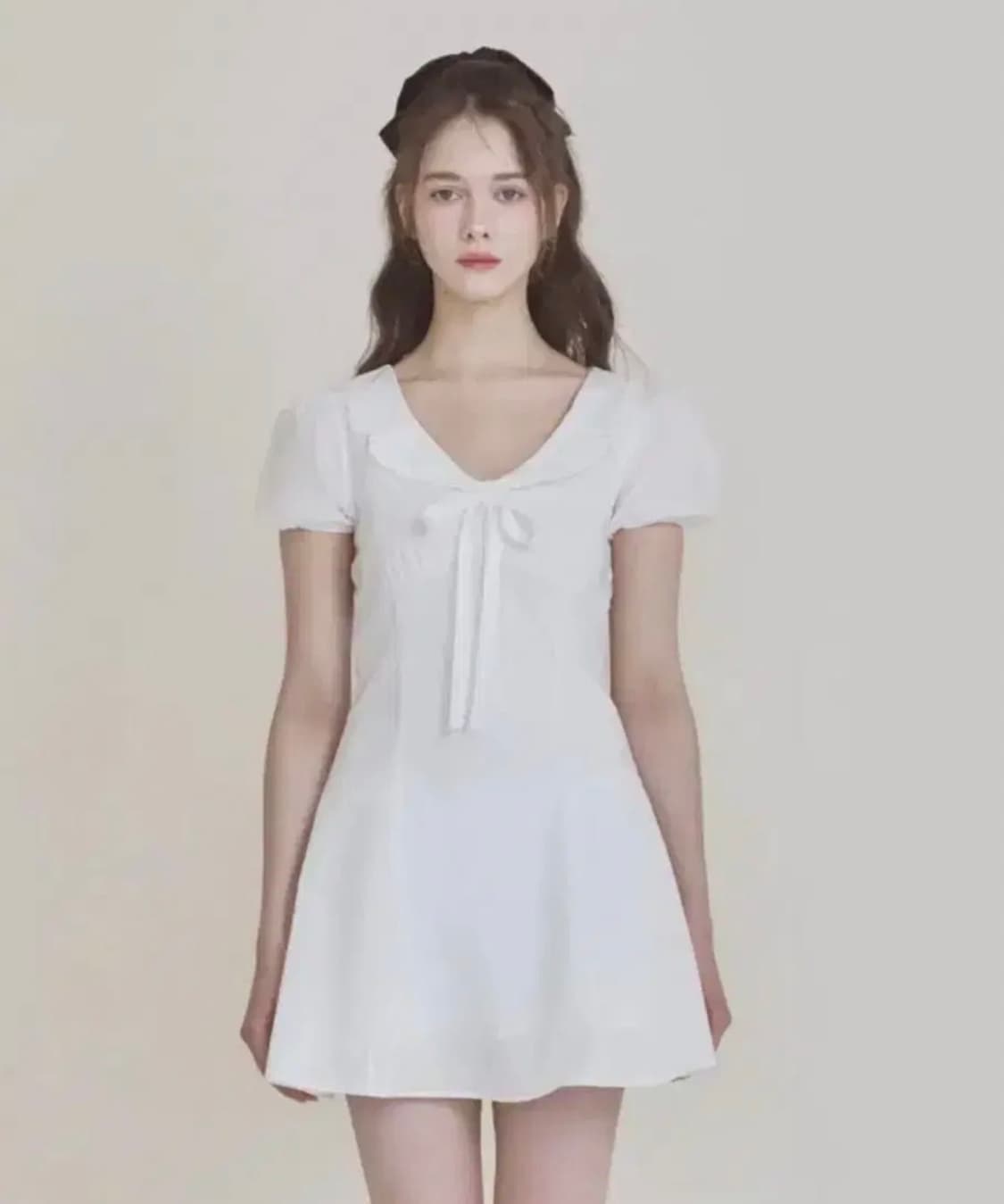 단종)낫유어로즈 메이드레스 S (낫유 원피스 화이트) 상품이미지1