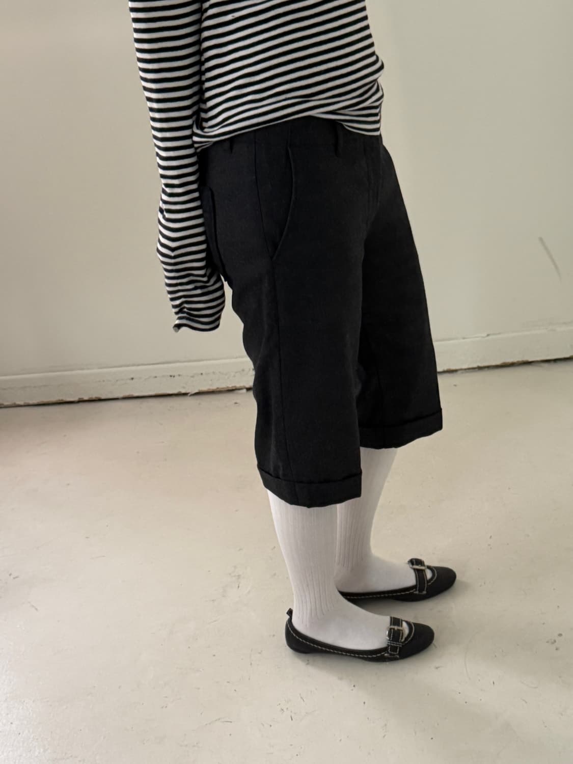 일본빈티지 울 크롭드팬츠 7부 팬츠 상품이미지1