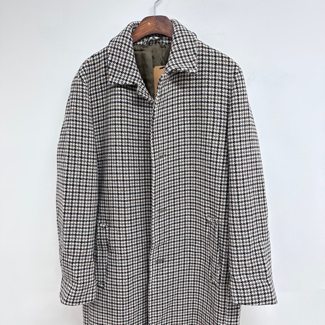 (새제품) 비이커 BEAKER 울 체크 코트 105 J12 상품이미지2