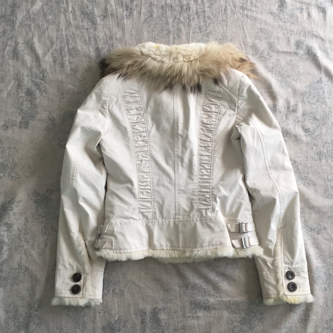 jpn vintage light grey shirring fur jk 상품이미지8