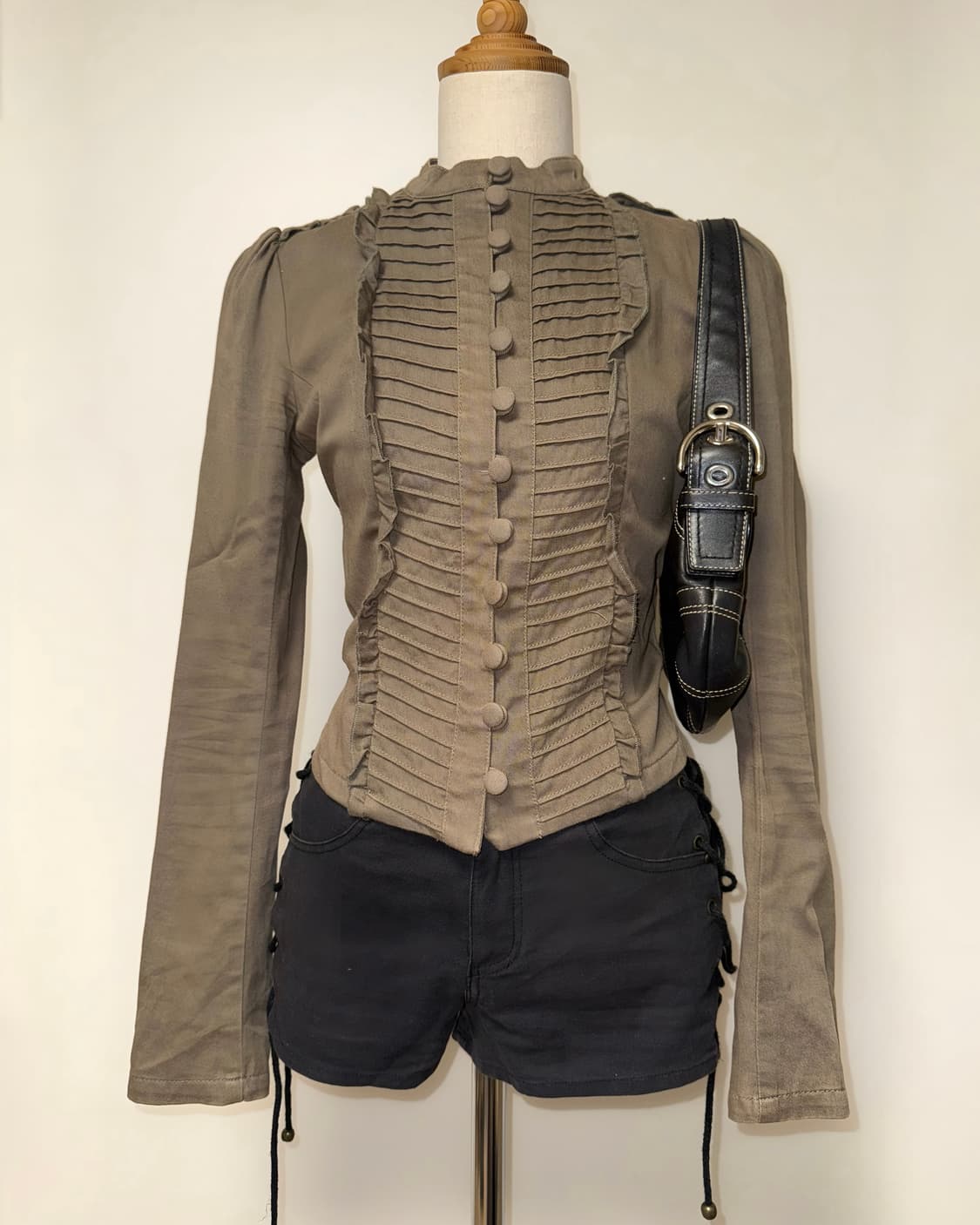 슬라이 프릴 카키 와투케 자켓 상품이미지5