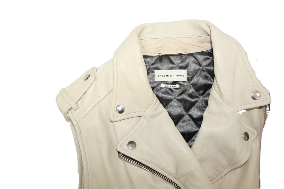 Isabel Marant 이자벨마랑 2WAY 램스킨 레더 바이커 베스트 상품이미지5