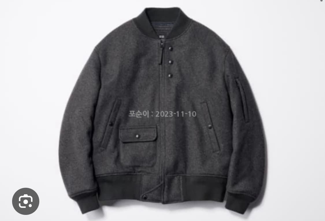 유니클로 엔지니어드가먼츠 블루종 다크 그레이 L 상품이미지3