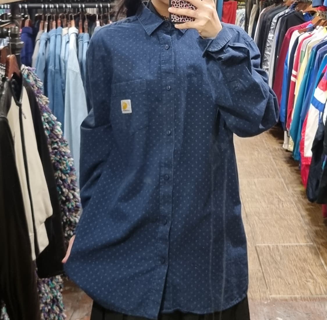 [Hi] 칼하트 긴팔 셔츠 네이비 상품이미지2