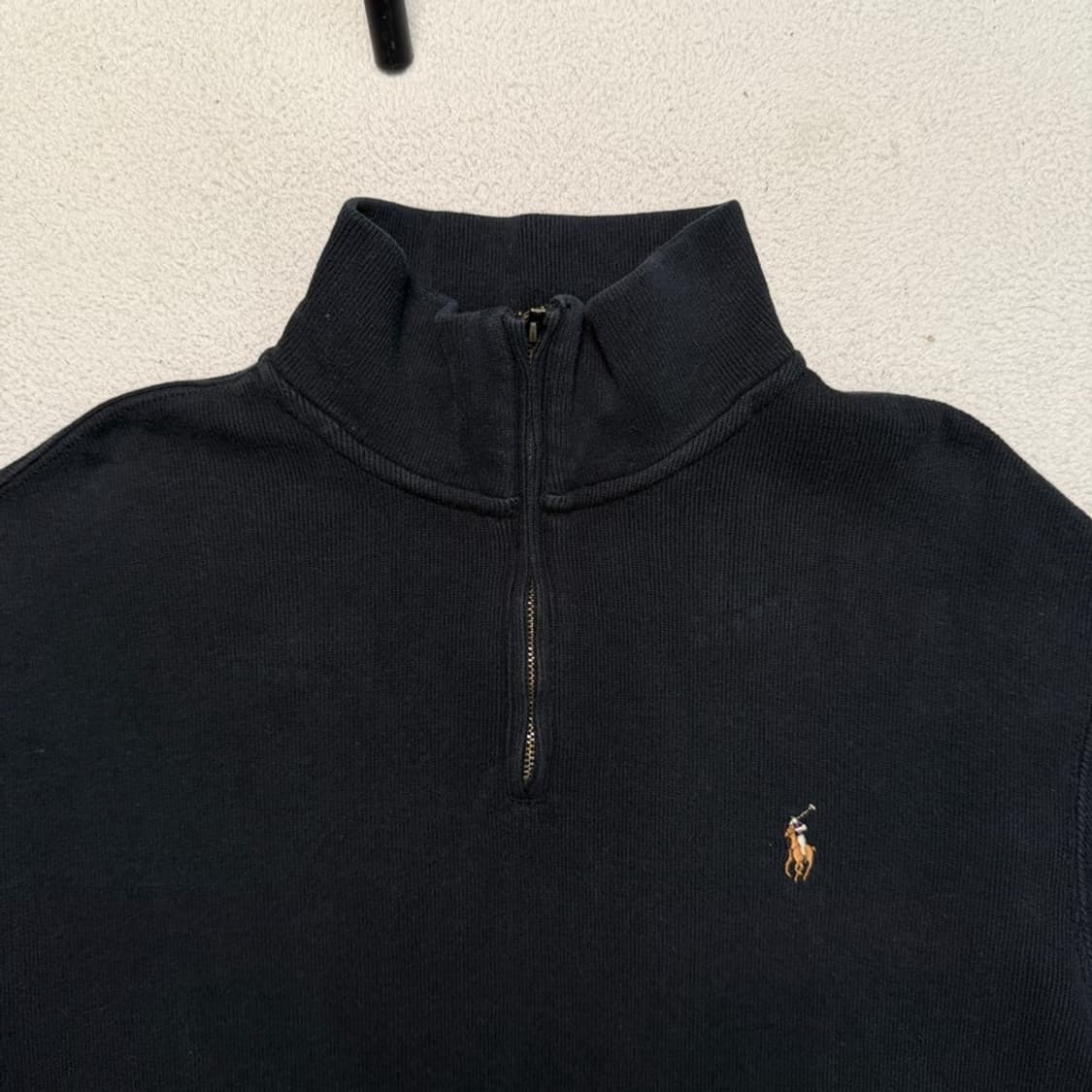 폴로랄프로렌 반집업 니트 블랙 L 상품이미지3