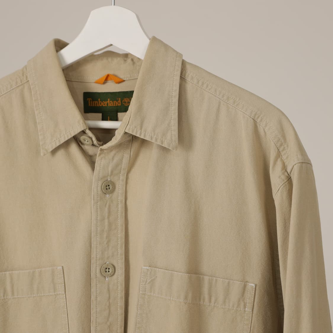 팀버랜드 가죽탭 워크 셔츠 베이지 상품이미지1