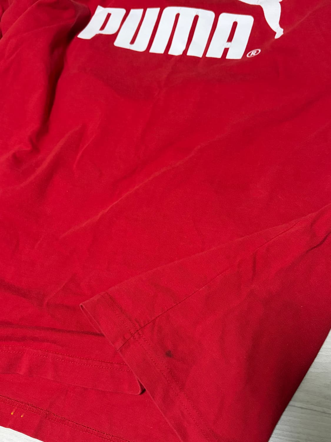 푸마 puma 빈티지 반팔 반소매 셔츠 레드 L 상품이미지5