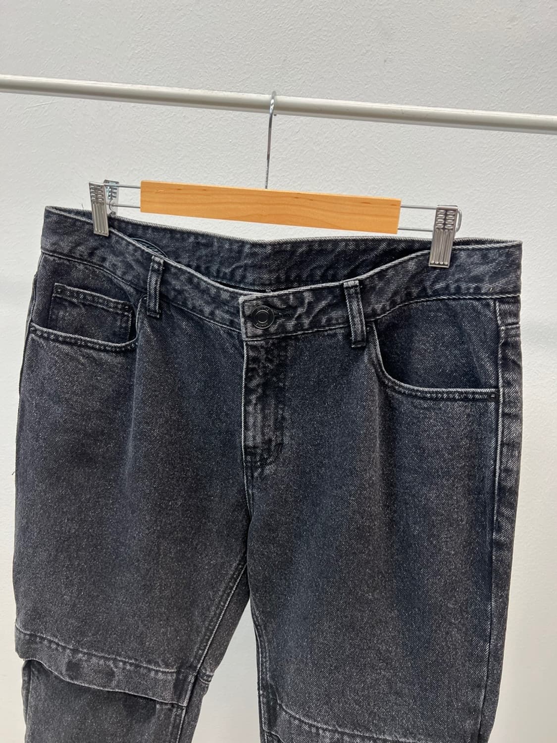 34) 준지 벨크로 흑청 조거데님 상품이미지2