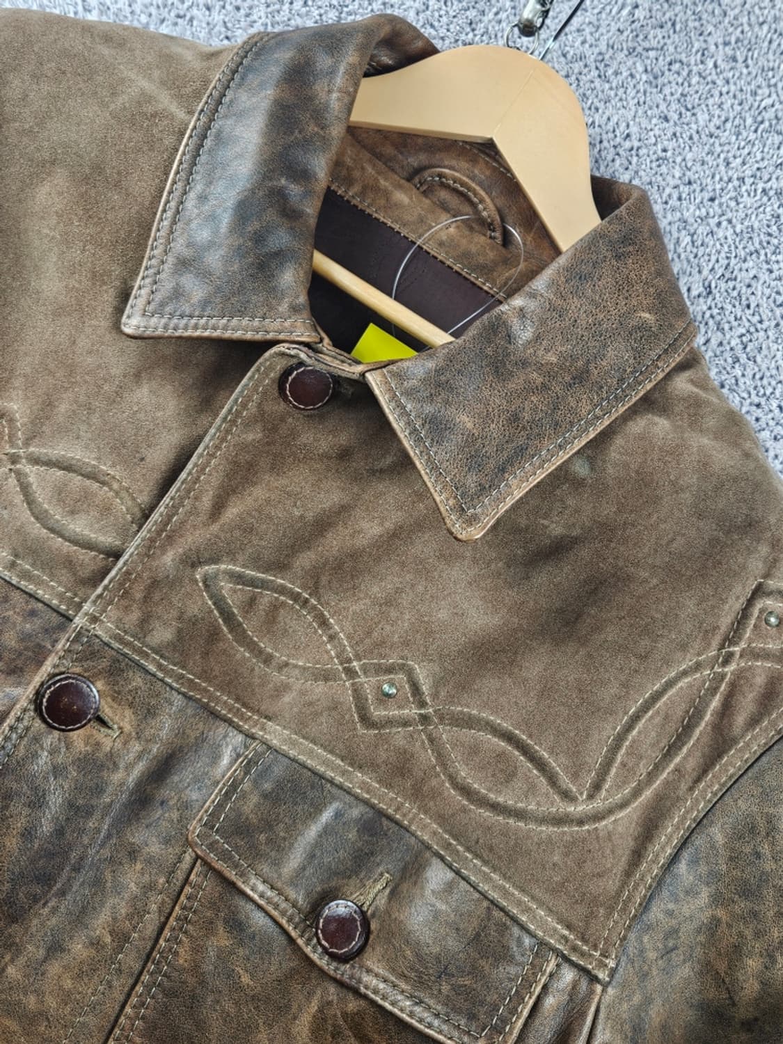 휴고보스 레더 사파리 웨스턴 카 코트 ( 48 ) / 11075 상품이미지10