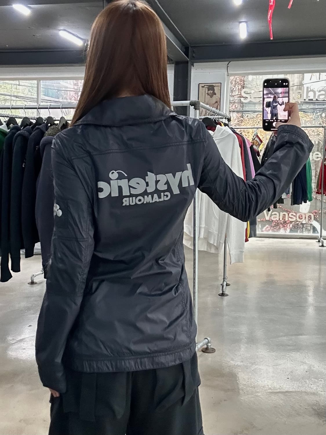 히스테릭글래머 체리 레터링로고 나일론 자켓 상품이미지1