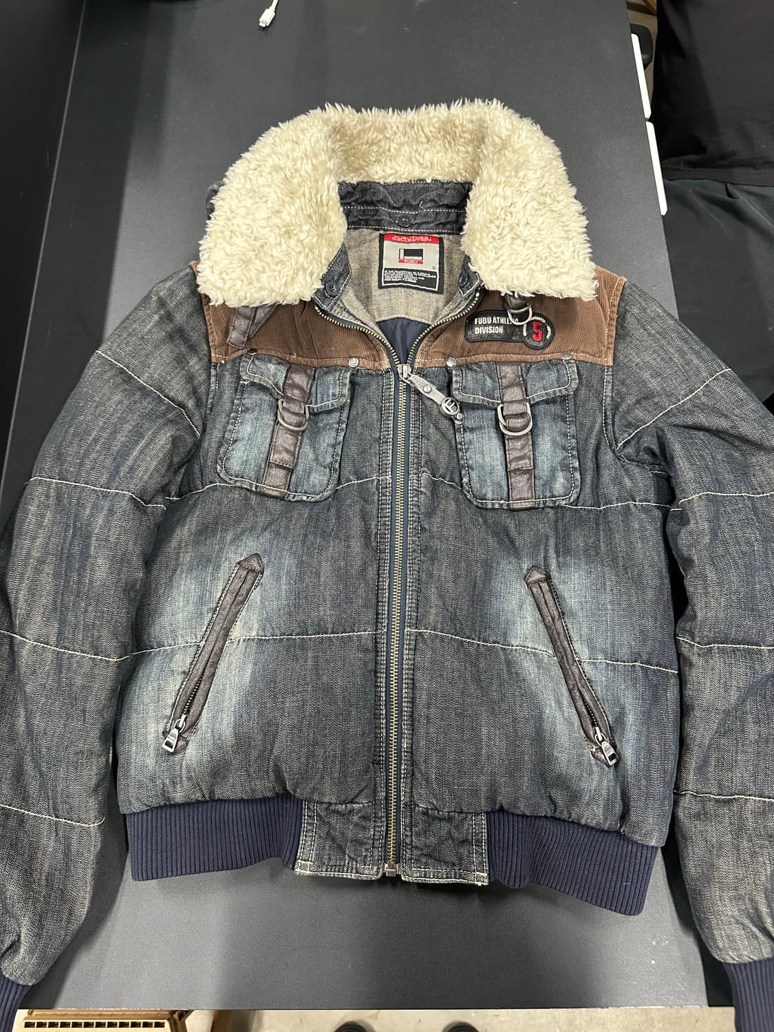 푸부 FUBU 데님 웨스턴 덕다운 숏 패딩 점퍼 상품이미지4