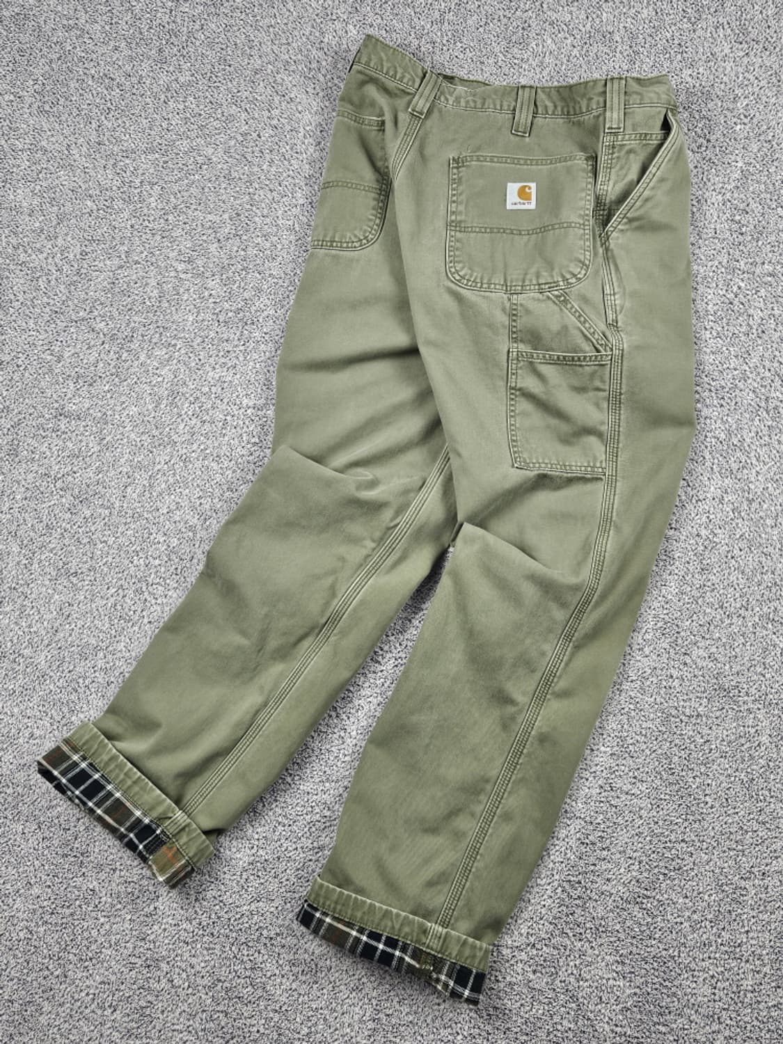 칼하트 헤비 플란넬 체크 카펜터 팬츠 ( 32 X 34 ) / 10045 상품이미지3