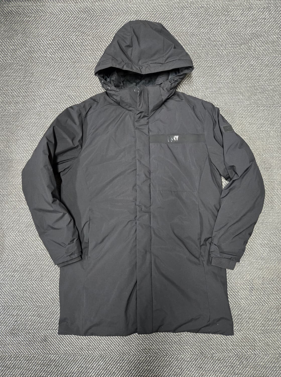 DKNY 23ss 후드 구스다운패딩 코트 블랙 상품이미지1