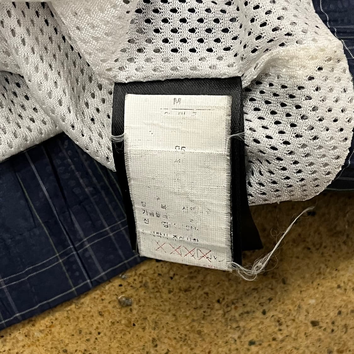 [정품/S] 노스페이스 체크 바람막이 네이비 b16 상품이미지6