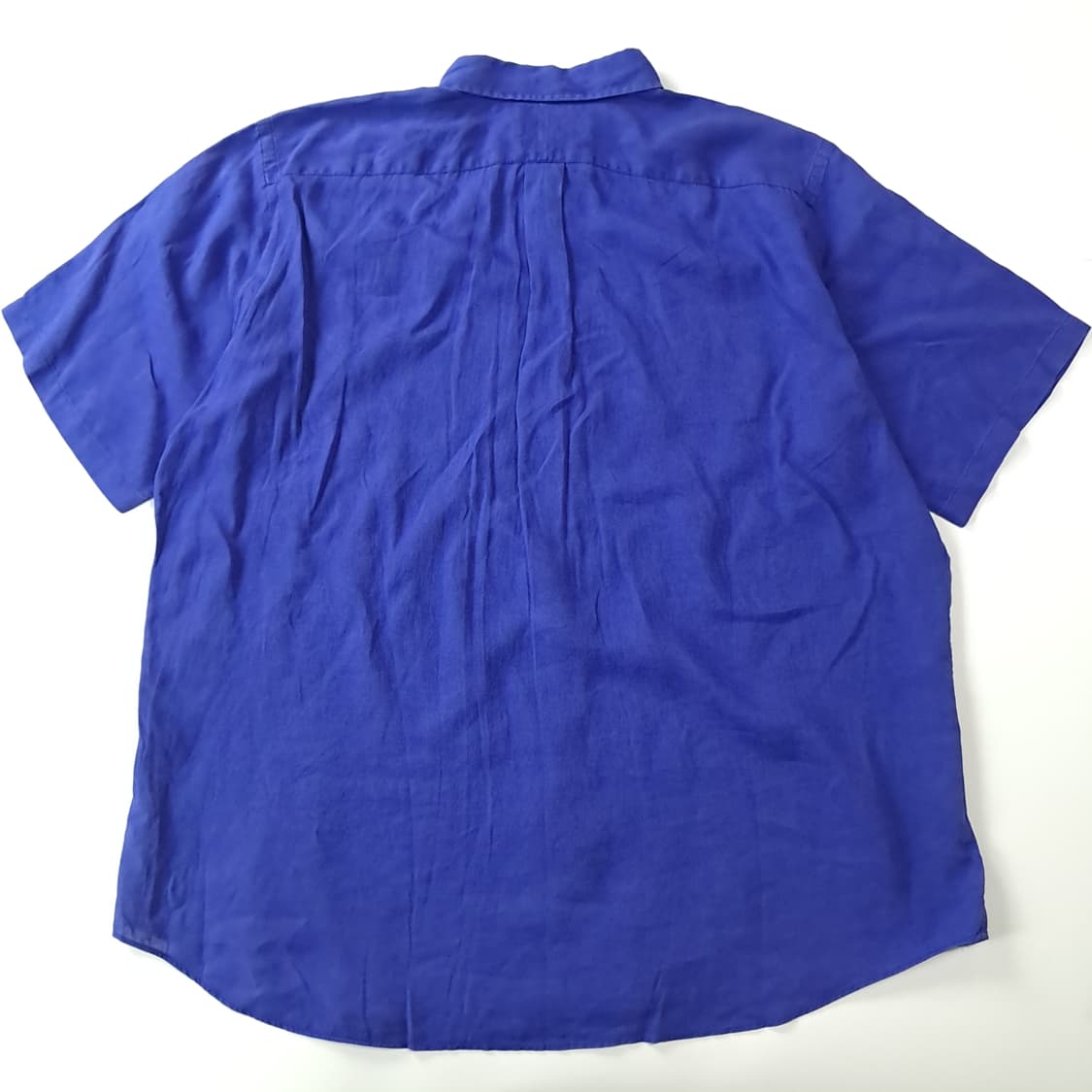 CK314 2XLT 폴로 90s 린넨 로열블루 반팔 셔츠 남방 상품이미지6
