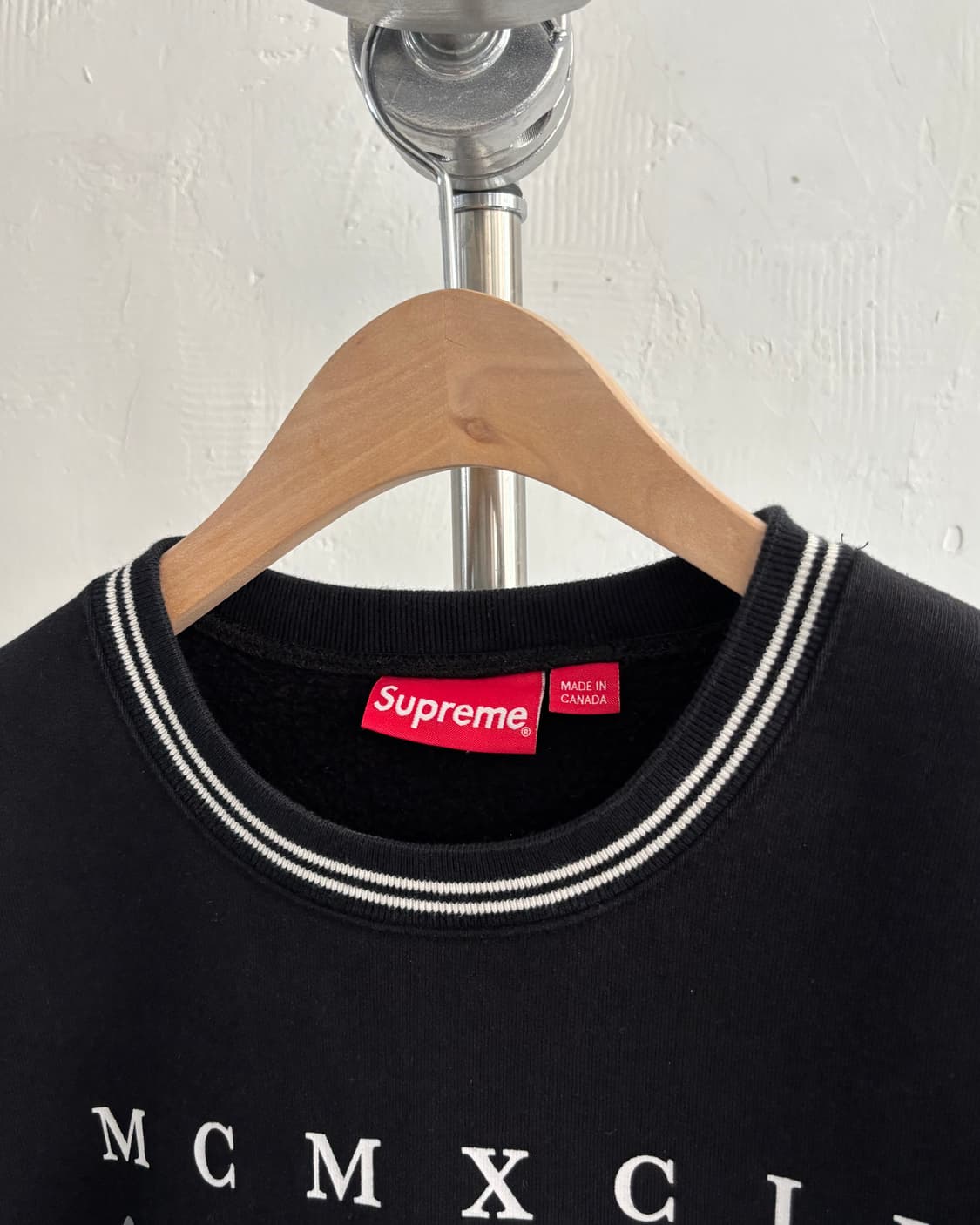 Supreme 슈프림 17FW 블랙 슈프림팀 로고 맨투맨 상품이미지5
