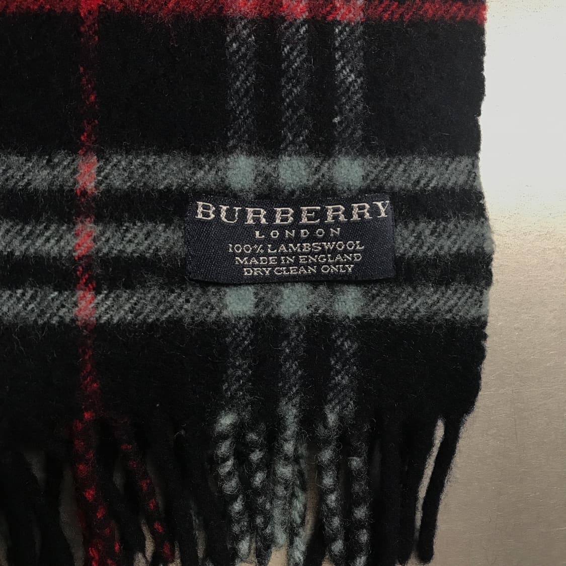 버버리 정품 램스울 머플러 네이비 상품이미지3