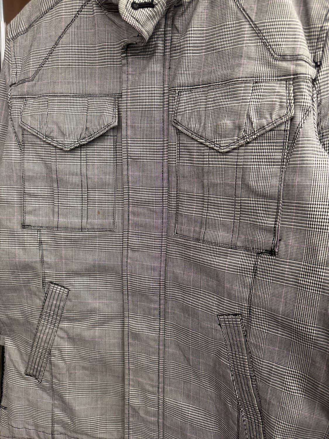 맨즈비기 빈티지 체크패턴 자켓 상품이미지2