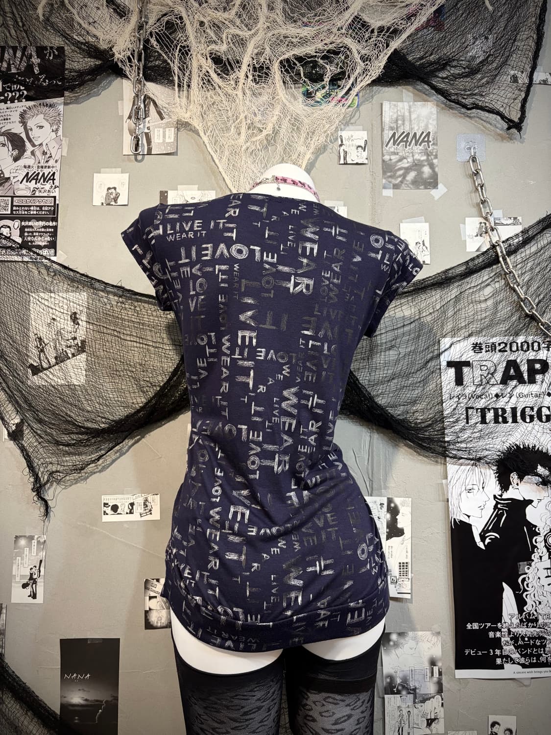 00's Kitsch lettering cubic short sleeve 상품이미지8