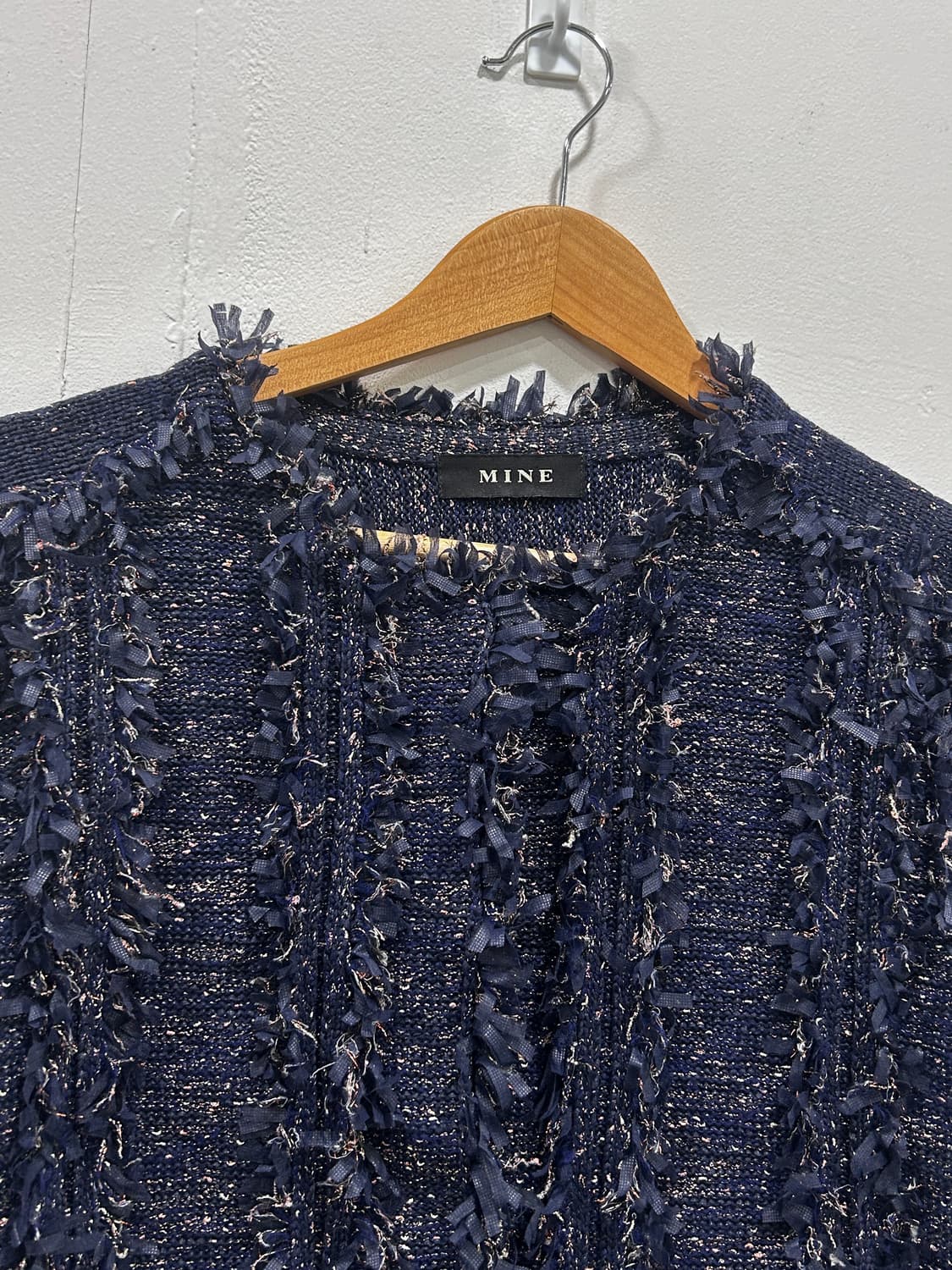 한섬 마인 트위드 니트 자켓 90사이즈 상품이미지2