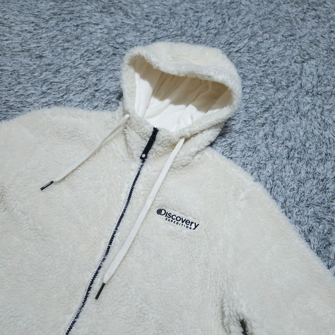 디스커버리)95 남자 뽀글이 후드집업 양털 / 왕눈이샵 상품이미지4