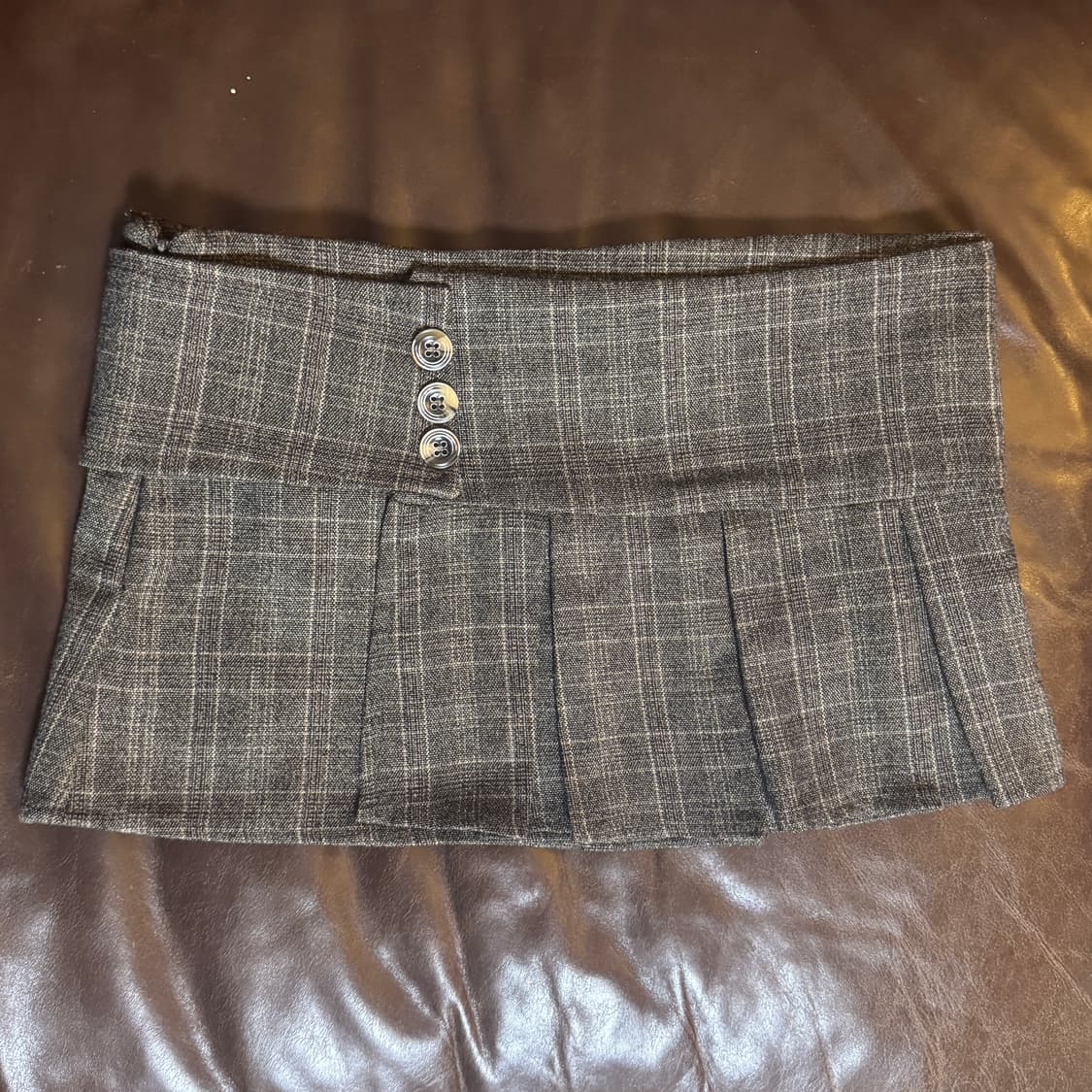 보헤미안서울 플리츠 랩스커트 딥브라운 2사이즈 상품이미지2