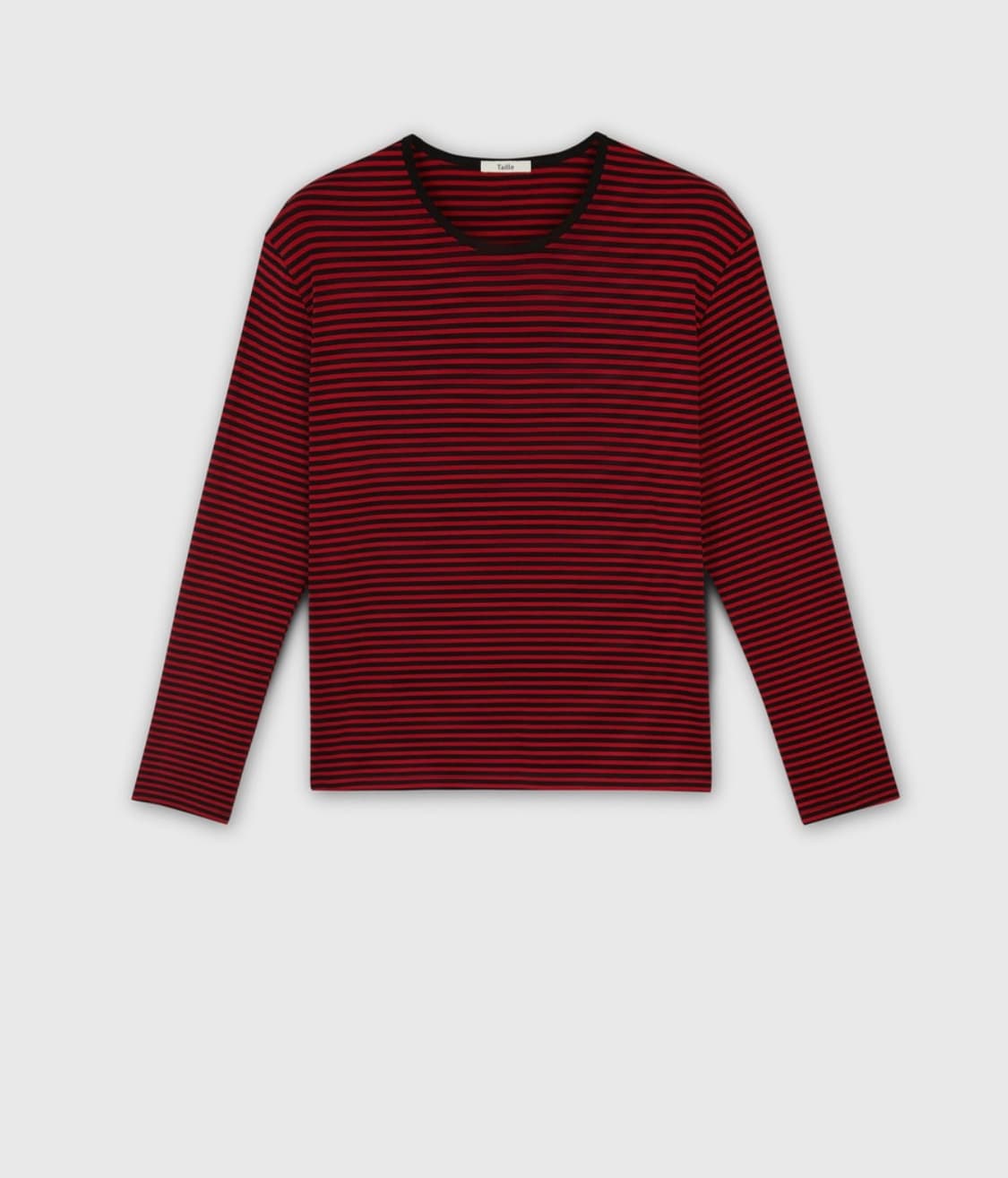 타일레 레드 블랙 스트라이프 롱슬리브 taille stripe  상품이미지1