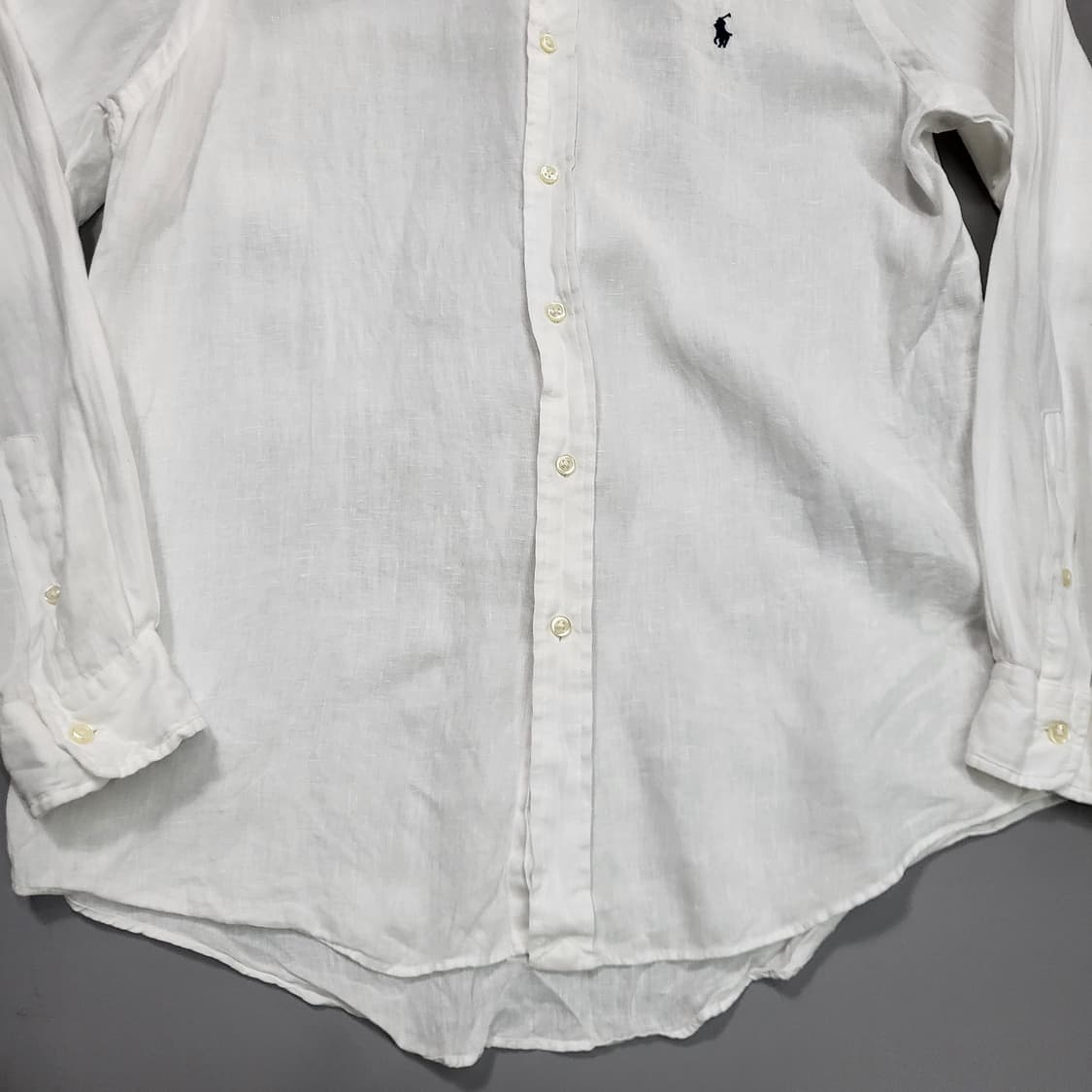 폴로 랄프로렌 신형 린넨 화이트 셔츠 M 클래식핏 상품이미지2