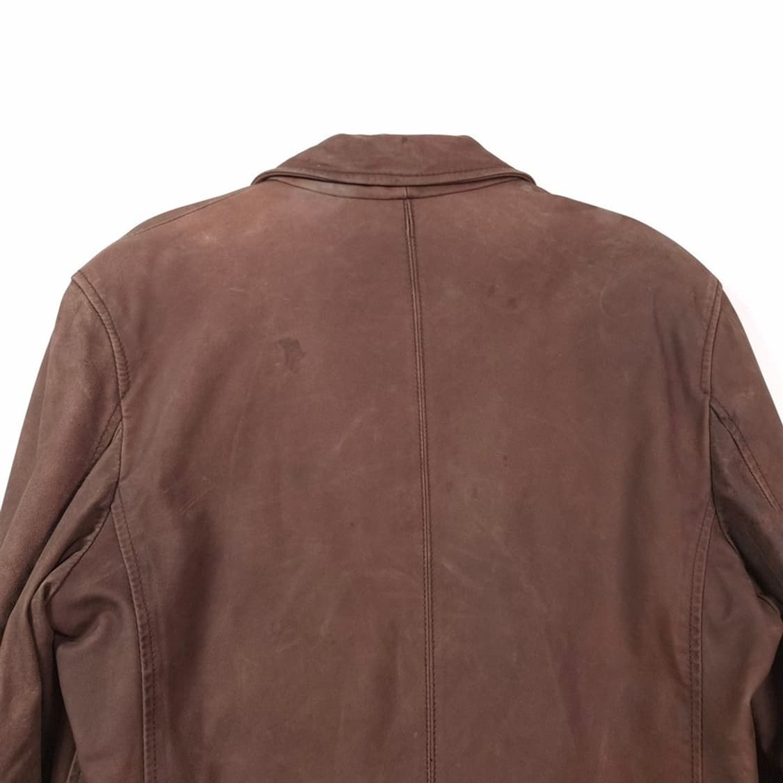 OPT JEANS 빈티지 뉴스페이퍼 안감 리얼 양가죽 블레이저 L 상품이미지5