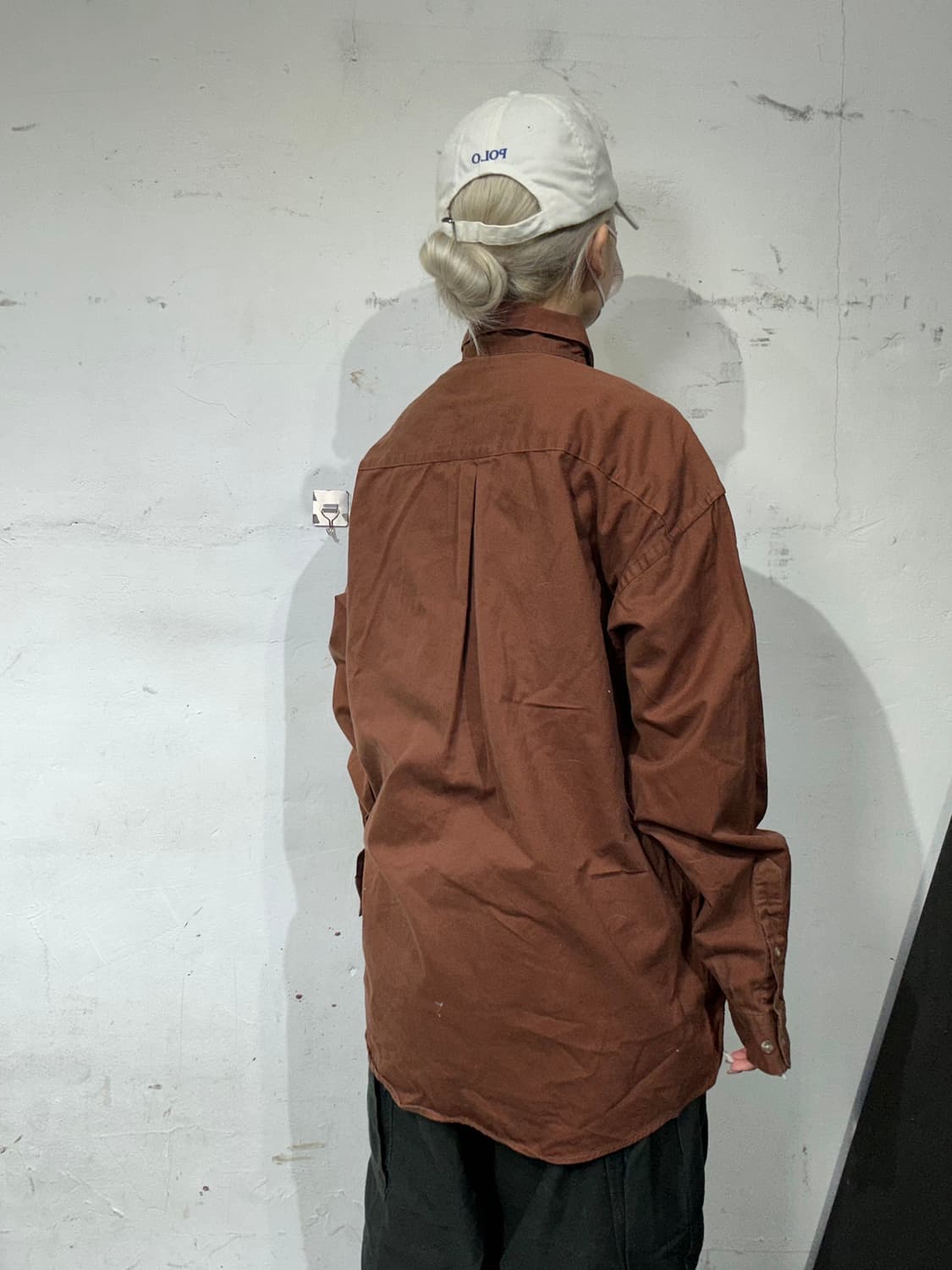 칼하크 브라운 워크 셔츠 솔리드 셔츠 M 상품이미지3