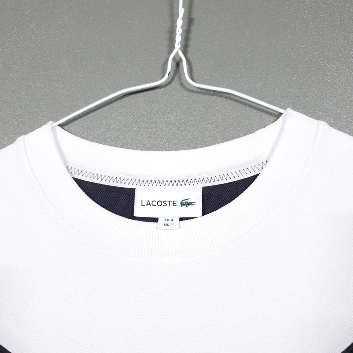 국내 100) 라코스테 신형 20FW 브이 컬러블럭 맨투맨 스웻셔츠 상품이미지6