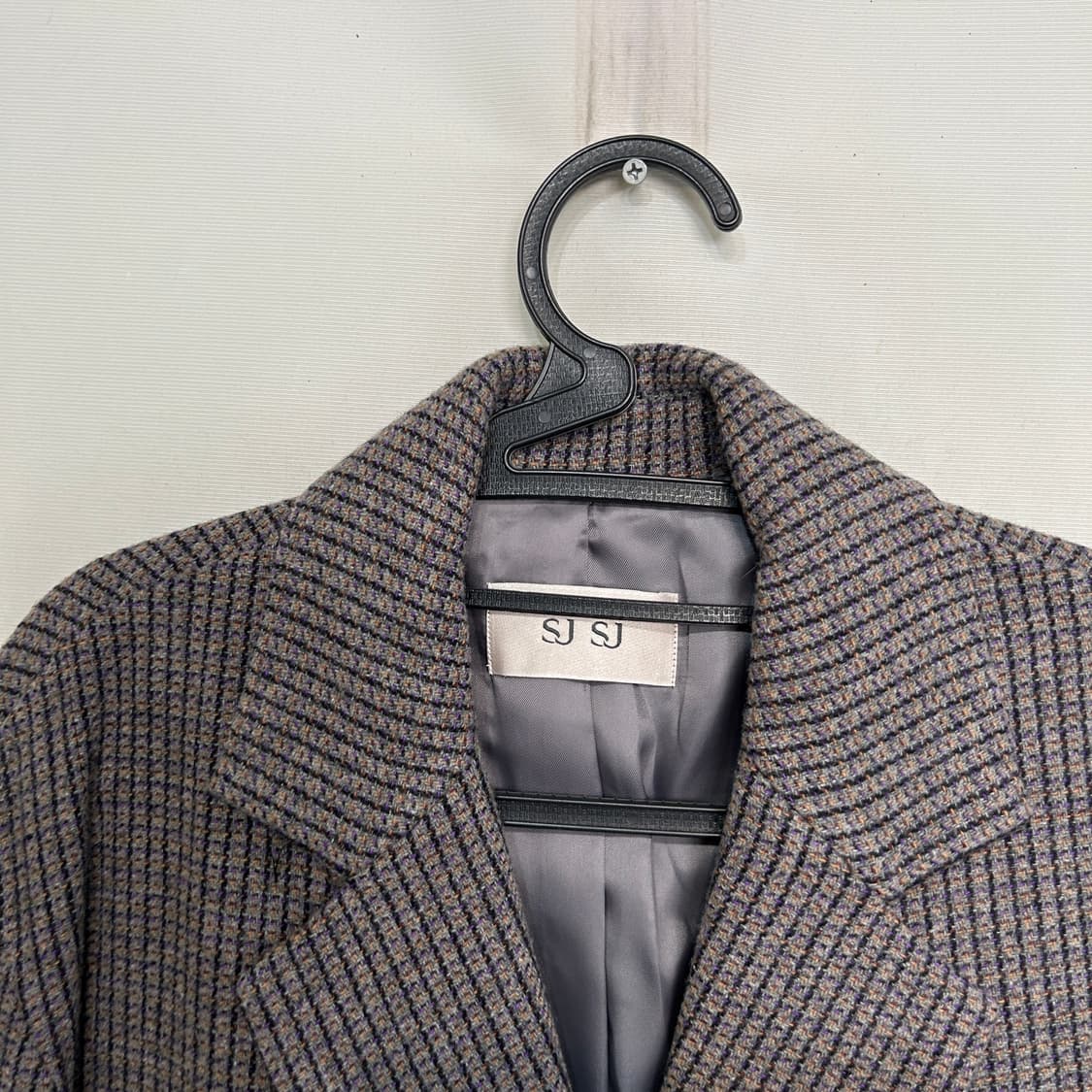 한섬 SJSJ 핸드메이드 체크코트 55 상품이미지2