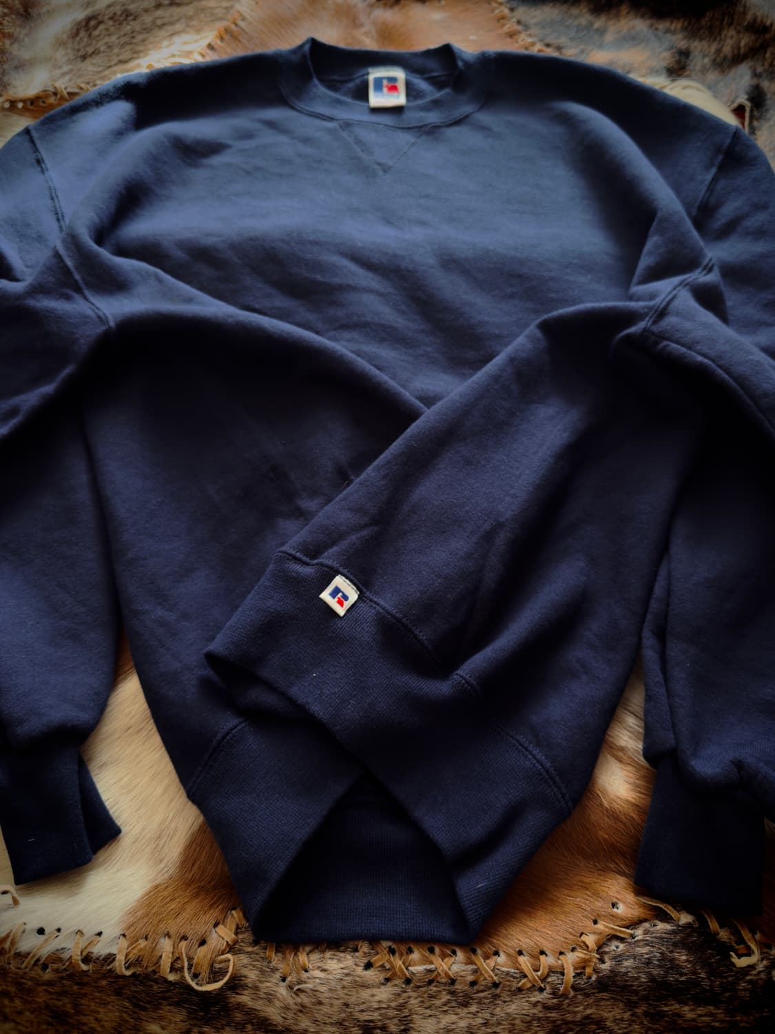 90S USA Russell Navy Sweatshirt 상품이미지6