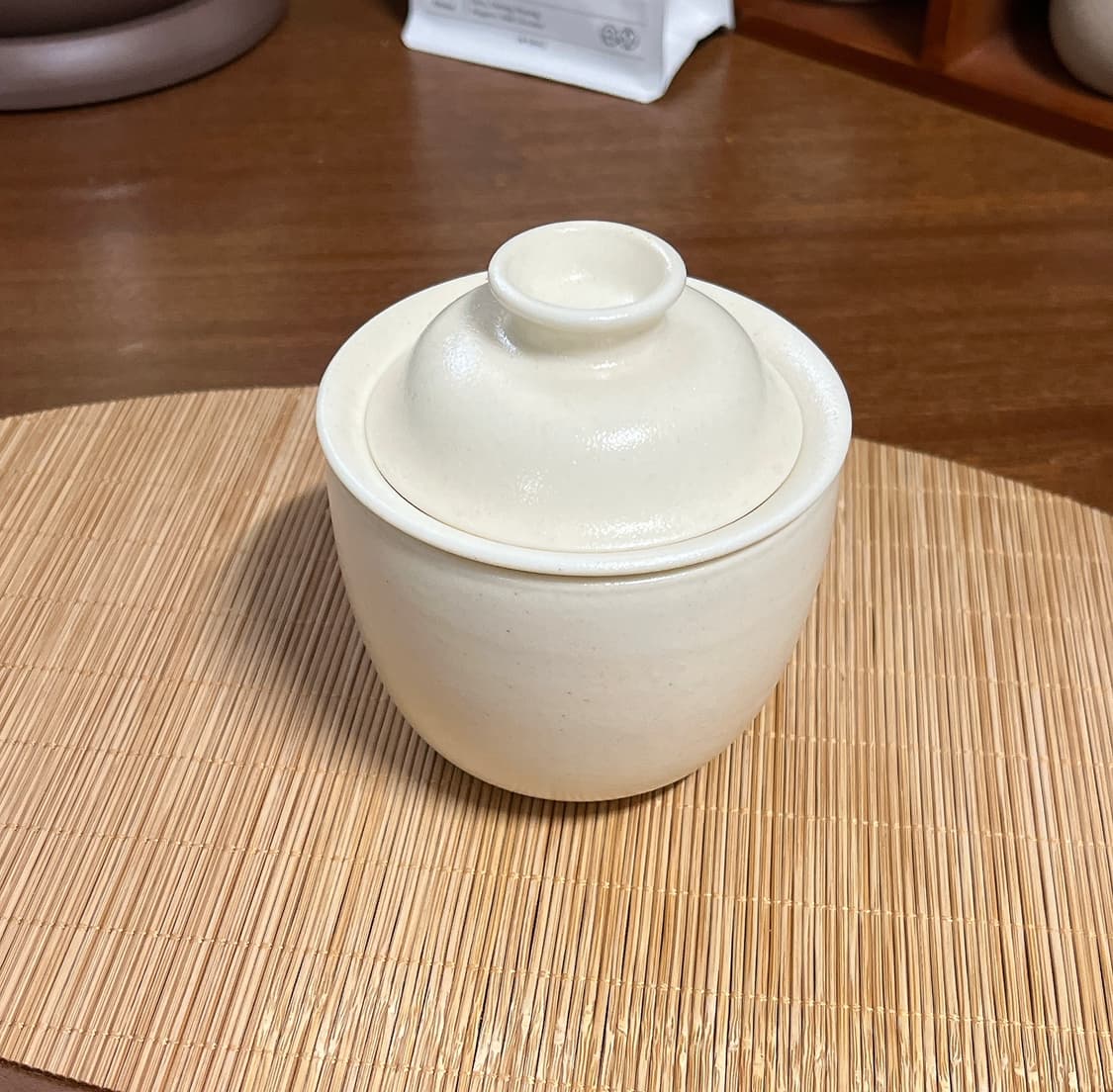 위엔시 크림색 개완 잔+개완 세트 상품이미지4