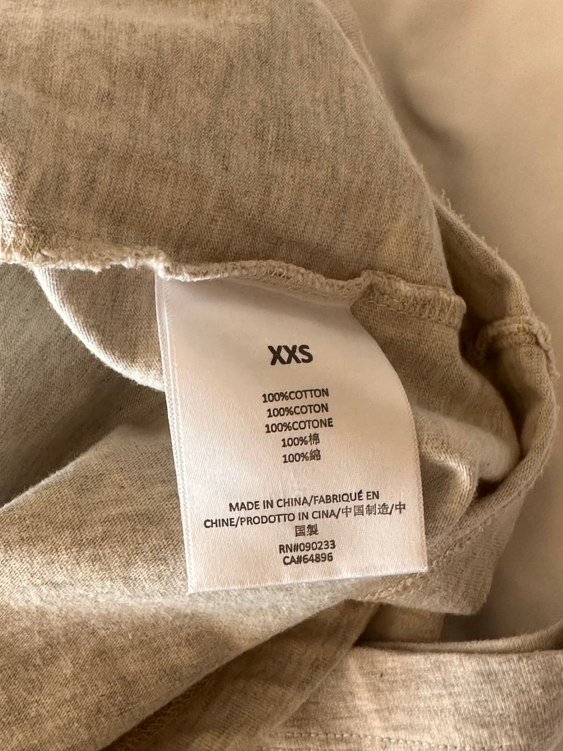 에센셜 티셔츠 xxs 상품이미지3