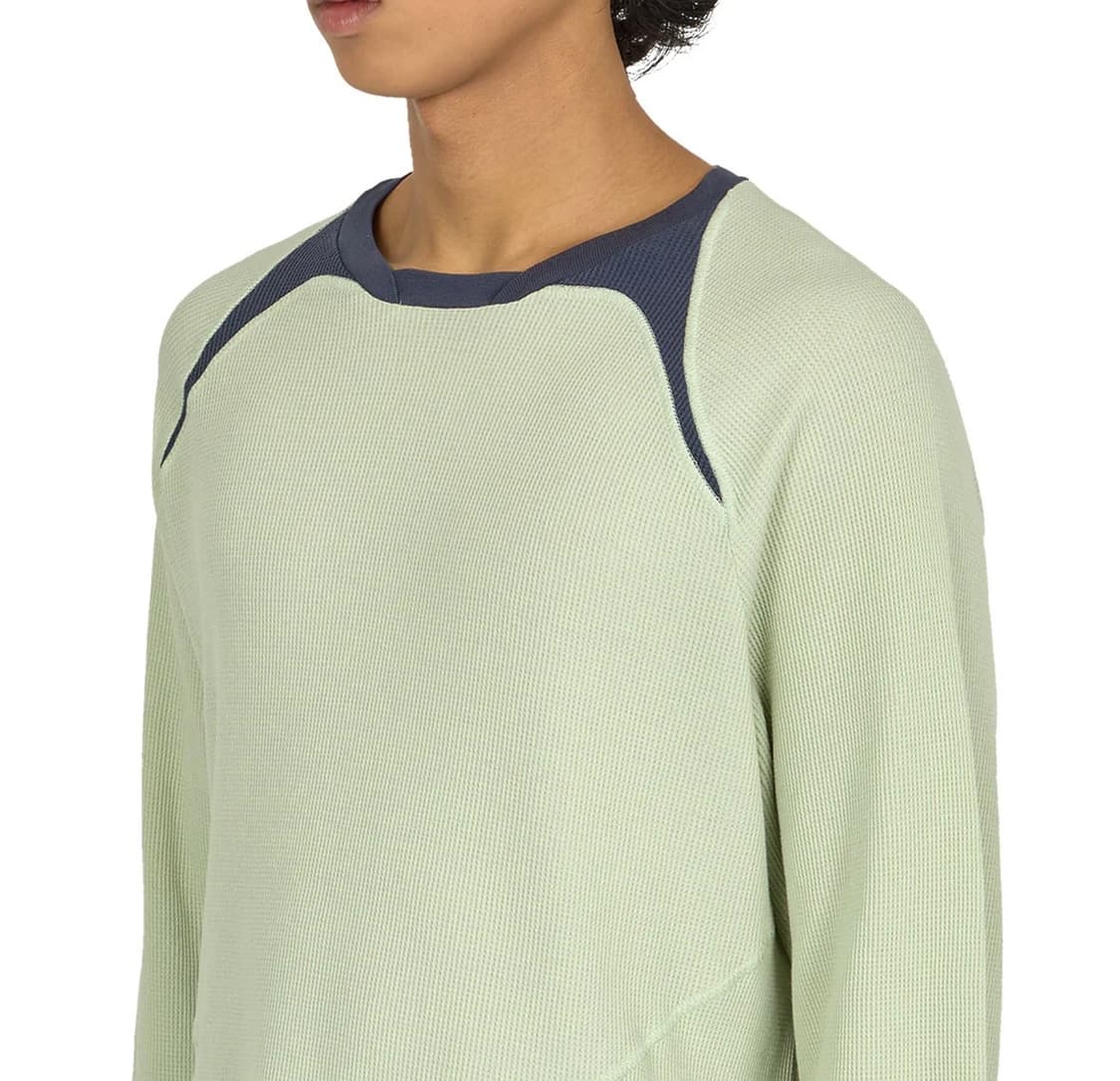 _J.L-A.L_ 와플 페이셋 롱 슬리브 그린 슬레이트 - 24FW 상품이미지3