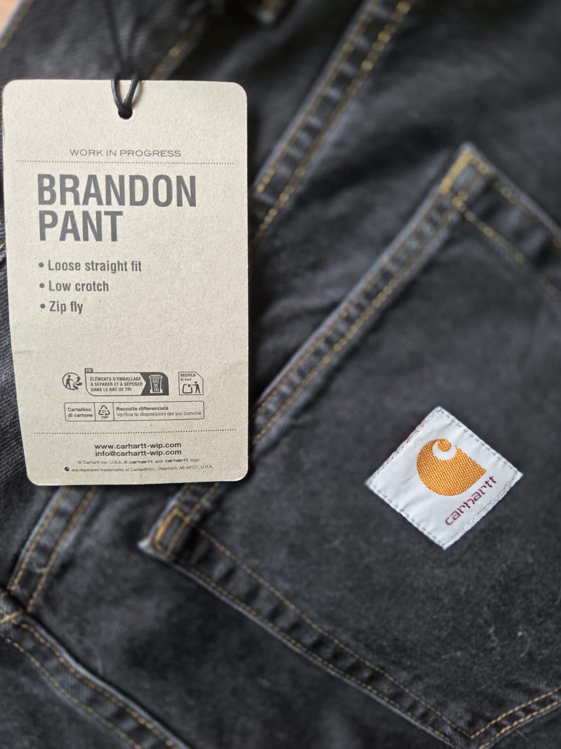 칼하트 블랙스톤워시 브랜든팬츠L 상품이미지4