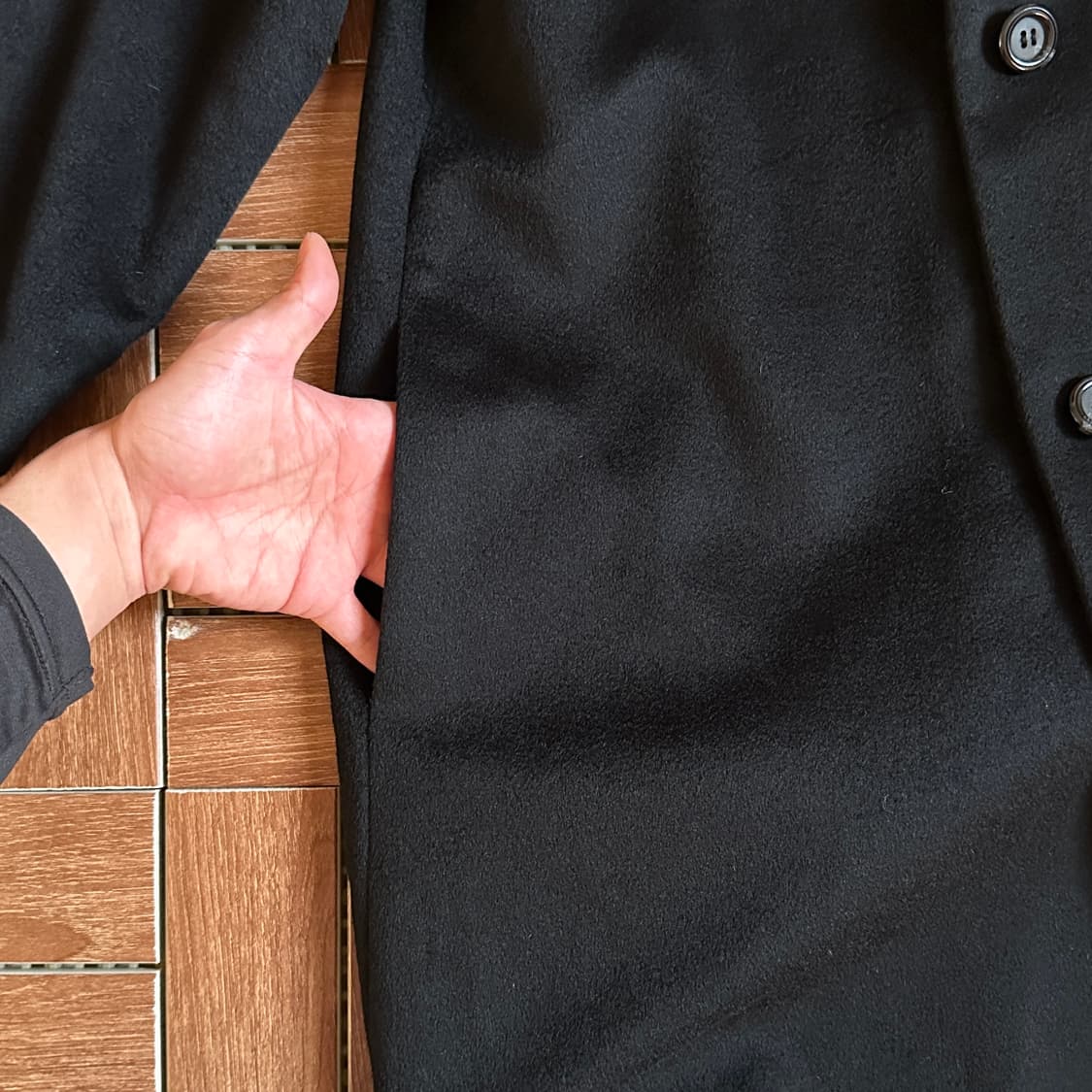 Vintage cashmere 100% balmacaan coat 상품이미지5