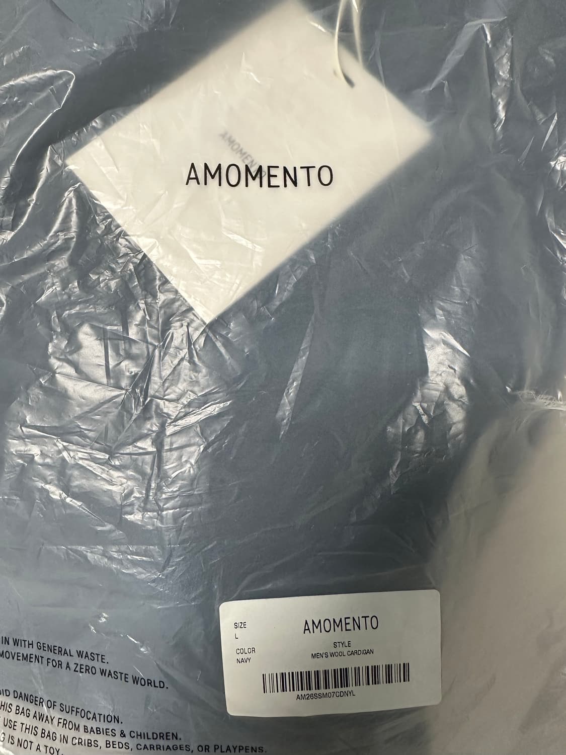 (L, 새제품 판매) 아모멘토 울 가디건 네이비 상품이미지2