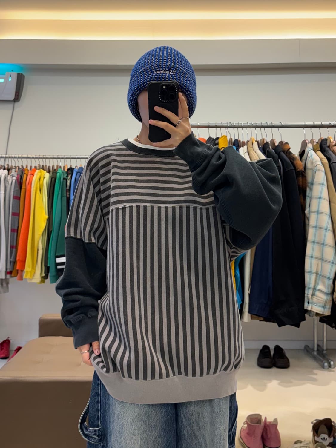 카브엠트 스트라이프 맨투맨 상품이미지5