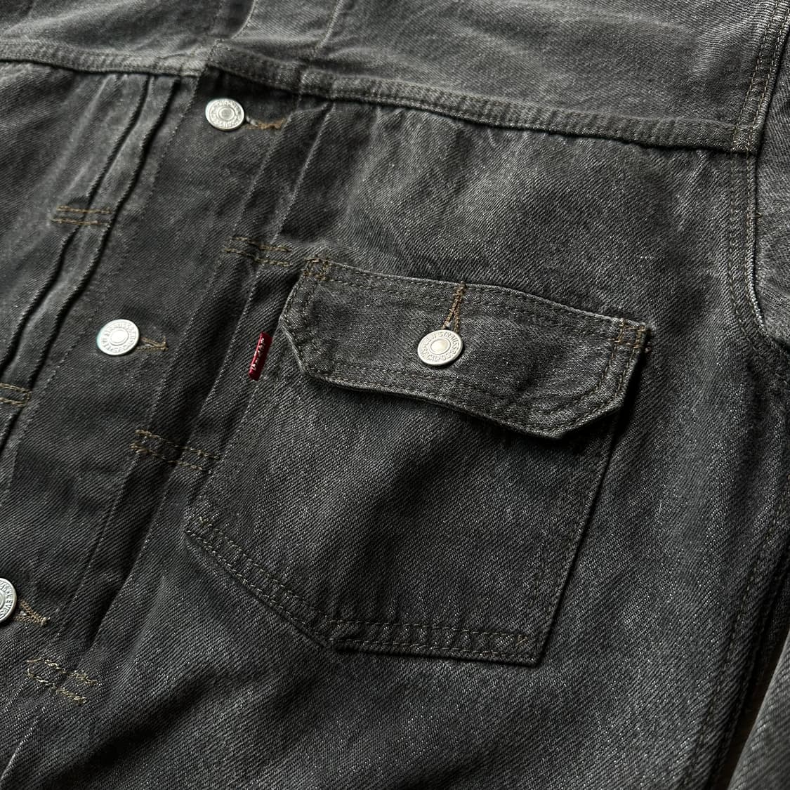 80s Euro Levis 1st Black Denim Jacket 상품이미지3